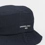 Fred Perry Dual Branded Seersucker Bucket Hat Navy