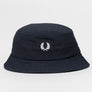 Fred Perry Dual Branded Seersucker Bucket Hat Navy