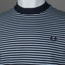 Fred Perry Fine Stripe Heavy Weight T-Shirt Navy