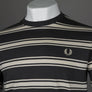 Fred Perry Fine Stripe T-Shirt Anchor Grey