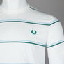 Fred Perry Fine Stripe T-Shirt Snow White