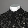 Fred Perry Geometric Polo Shirt Black