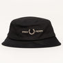 Fred Perry Graphic Brand Twill Bucket Hat Black/Warm Grey