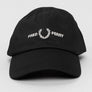 Fred Perry Graphic Branded Twill Cap Black