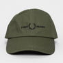 Fred Perry Graphic Branded Twill Cap Uniform Green/Black