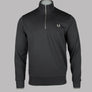 Fred Perry Half Zip Sweatshirt Anchor Grey/Oatmeal