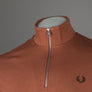 Fred Perry Half Zip Sweatshirt Cinnamon