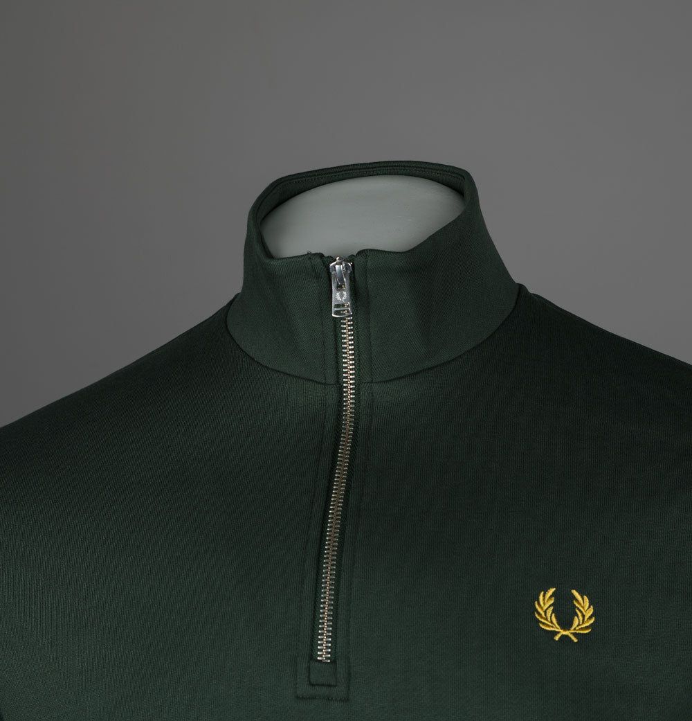 Fred Perry Half Zip Sweatshirt Court Green – Bronx Clothing