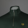 Fred Perry Half Zip Sweatshirt Court Green