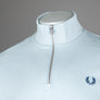 Fred Perry Half Zip Sweatshirt Light Ice/Midnight Blue