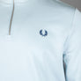 Fred Perry Half Zip Sweatshirt Light Ice/Midnight Blue