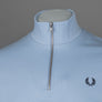 Fred Perry Half Zip Sweatshirt Light Smoke