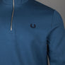 Fred Perry Half Zip Sweatshirt Midnight Blue/Ultra Violet/Navy