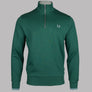 Fred Perry Half Zip Sweatshirt Sport Green/Track Blue