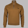 Fred Perry Half Zip Taped Track Jacket Dark Caramel