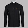 Fred Perry LS Oxford Shirt Black/Dark Caramel