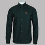 Fred Perry LS Oxford Shirt Night Green/Marmalade