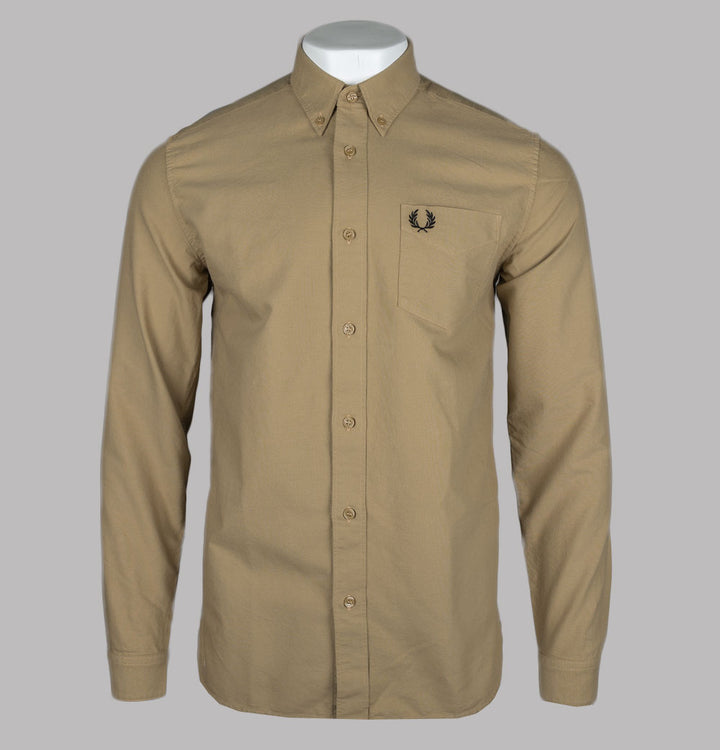 Fred Perry LS Oxford Shirt Warm Stone