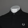 Fred Perry LS Plain Polo Shirt Black