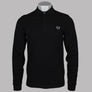 Fred Perry LS Plain Polo Shirt Black