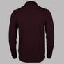 Fred Perry LS Plain Polo Shirt Oxblood