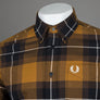 Fred Perry LS Tartan Shirt Dark Caramel