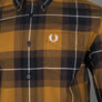 Fred Perry LS Tartan Shirt Dark Caramel