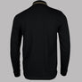 Fred Perry LS Twin Tipped Polo Shirt Black/Metallic Gold