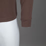 Fred Perry LS Twin Tipped Polo Shirt Brick/Warm Grey