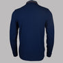 Fred Perry LS Twin Tipped Polo Shirt French Navy/Ecru/Whisky Brown