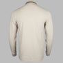 Fred Perry LS Twin Tipped Polo Shirt Oatmeal/Dark Caramel