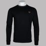 Fred Perry LS Twin Tipped T-Shirt Black/Cyber Blue/Light Rust
