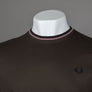 Fred Perry LS Twin Tipped T-Shirt Burnt Tobacco