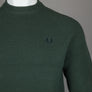 Fred Perry Lambswool Raglan Jumper Court Green