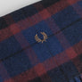 Fred Perry Lambswool Tartan Scarf Oxblood/Shaded Stone