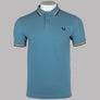 Fred Perry M3600 Polo Shirt Ash Blue/Golden Hour/Navy