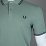 Fred Perry M3600 Polo Shirt Bay Leaf/Dark Airforce/Tennis Blue
