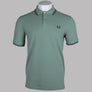 Fred Perry M3600 Polo Shirt Bay Leaf/Dark Airforce/Tennis Blue