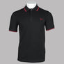 Fred Perry M3600 Polo Shirt Black/Burnt Red