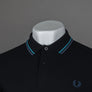 Fred Perry M3600 Polo Shirt Black/Cyber Blue/Midnight Blue