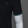 Fred Perry M3600 Polo Shirt Black/Cyber Blue/Midnight Blue