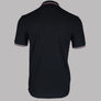 Fred Perry M3600 Polo Shirt Black/Ecru/Dusty Rose Pink