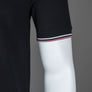 Fred Perry M3600 Polo Shirt Black/Ecru/Dusty Rose Pink