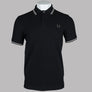 Fred Perry M3600 Polo Shirt Black/Ecru/Laurel Wreath Green