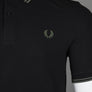 Fred Perry M3600 Polo Shirt Black/Field Green