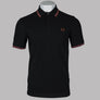 Fred Perry M3600 Polo Shirt Black/Putty Pink/Whisky Brown