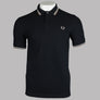 Fred Perry M3600 Polo Shirt Black/Snow White/Warm Stone