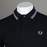 Fred Perry M3600 Polo Shirt Black/Ultra Violet