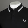 Fred Perry M3600 Polo Shirt Black/White