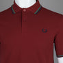 Fred Perry M3600 Polo Shirt Burnt Red/Sport Green/Navy